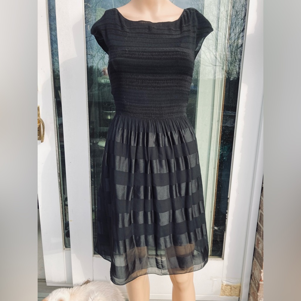 Studio M Fit & Flare Black Overlay Goth Dress